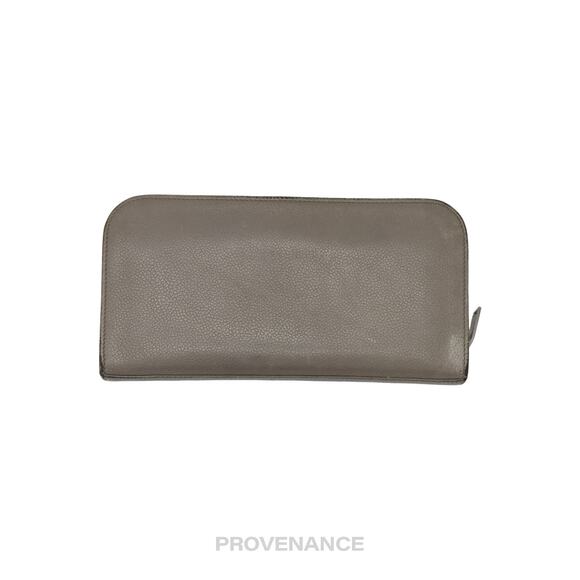 🔴 Saint Laurent Paris SLP Zip Long Wallet - Grey Leather - Picture 2 of 8
